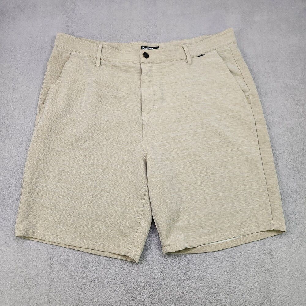 Hurley Phantom Hybrid Walk Shorts Men's 38 Beige Performance Stretch Quick Dry